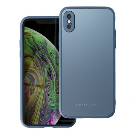 Apple iPhone XS Case Roar Matte Glass Stylish  Blue