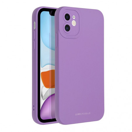 Apple iPhone 11 Case Roar Luna Monochrome, Stylish, An aesthetic accessory  Violet 