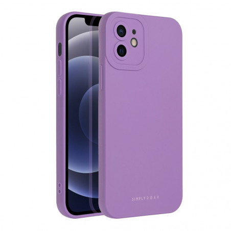 Apple iPhone 12 Case Roar Luna Monochrome, Stylish, An aesthetic accessory  Violet