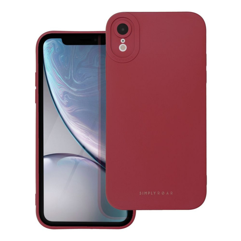 Apple iPhone XR Case Roar Luna Monochrome, Stylish, An aesthetic accessory  Red 