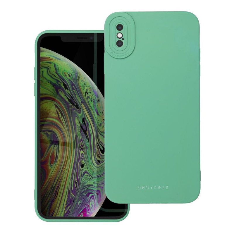 Apple iPhone XS Case Roar Luna Monochrome, Stylish, An aesthetic accessory  Green 