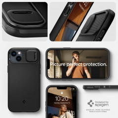 Apple iPhone 14 Case Spigen Optik Armor Black 