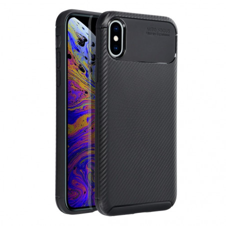 Apple iPhone XS Case Carbon premium Elegant  Black 