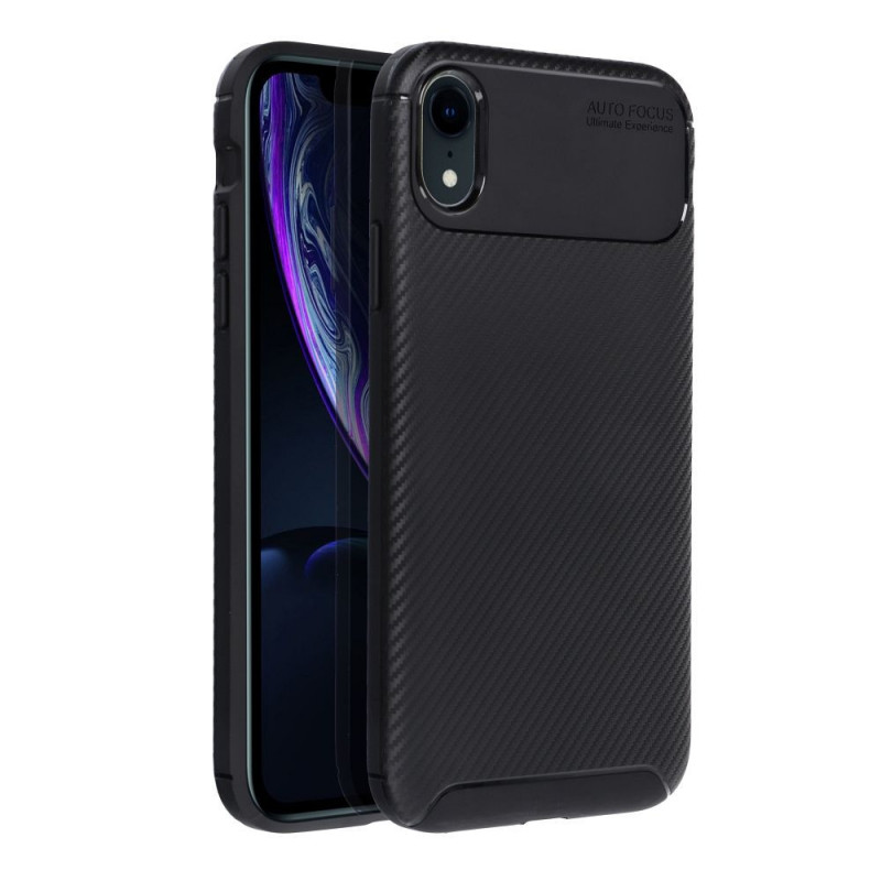 Apple iPhone XR Case Carbon premium Elegant  Black 