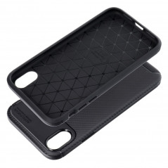 Apple iPhone XR Case Carbon premium Elegant  Black 