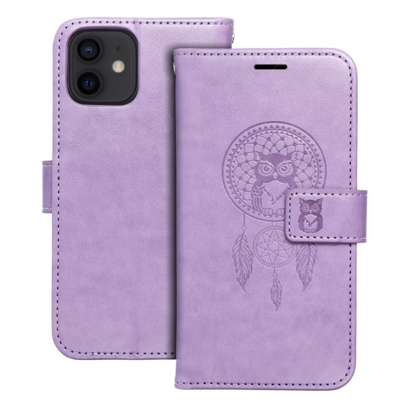 Apple iPhone 12 Pro Wallet Cases MEZZO Book Dreamcatcher  Purple 