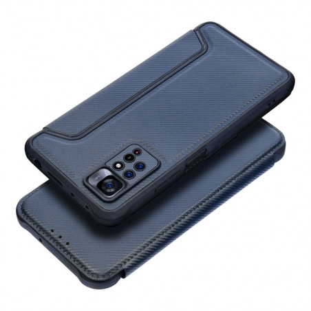 XIAOMI Mi 11 Lite Wallet Cases Razor Book Carbon Fibre, Carbon pattern  Blue 