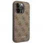 Apple iPhone 14 Pro Max Case Guess 4G Gold Logo Elegant  Brown 