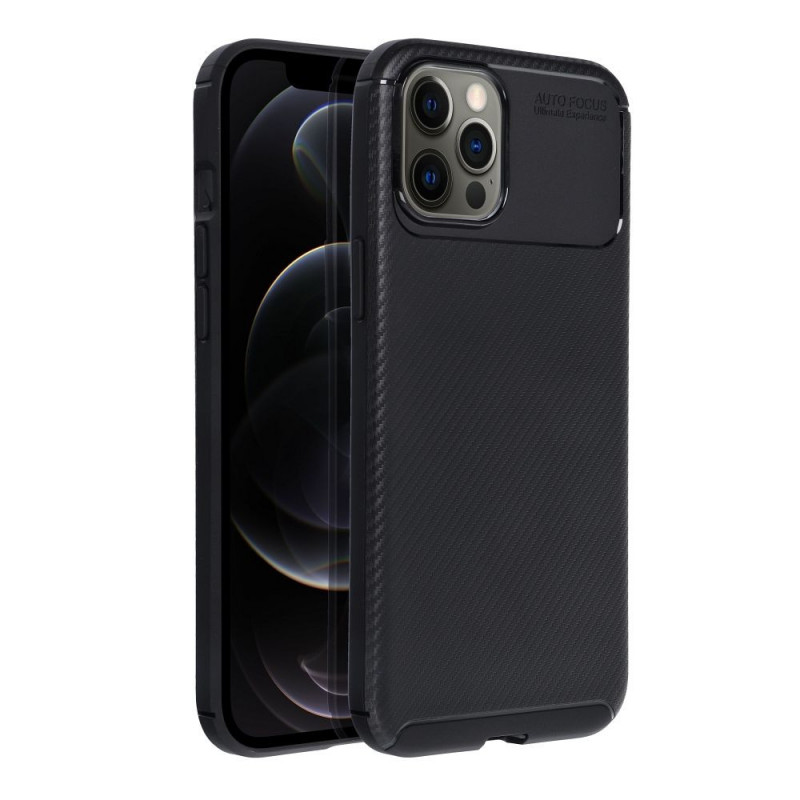 Apple iPhone 12 Pro Max Case Carbon premium Elegant  Black 