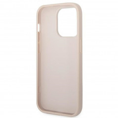 Apple iPhone 14 Pro Case Guess 4G Gold Logo Elegant  Pink 