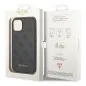 Apple iPhone 14 Case Guess 4G Gold Logo Elegant  Grey 