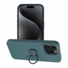 Apple iPhone 15 Pro Max Case Silicone ring Green 