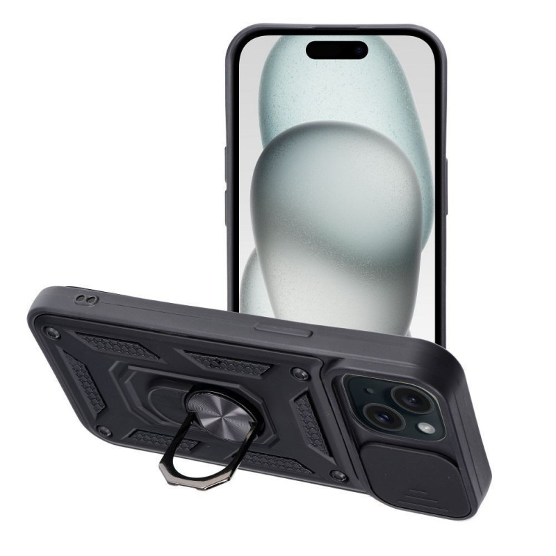 Apple iPhone 15 Case Slide Armor Black 