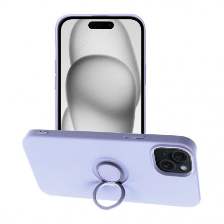 Apple iPhone 15 Plus Case Silicone ring Violet 