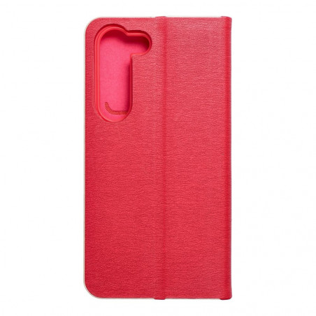 Samsung Galaxy S23 5G Wallet Cases LUNA Book Gold Elegant  Red 