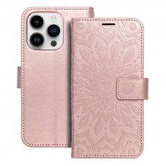 Apple iPhone 14 Pro Wallet Cases MEZZO Book Mandala  Rose gold 