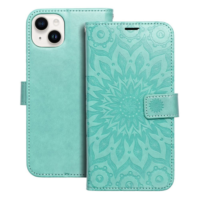 Apple iPhone 14 Plus Wallet Cases MEZZO Book Mandala  Green 