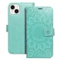 Apple iPhone 14 Plus Wallet Cases MEZZO Book Mandala  Green 