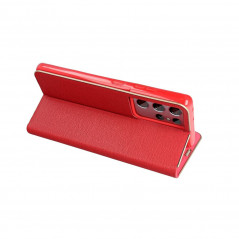 XIAOMI Redmi 12 Wallet Cases LUNA Book Gold Elegant  Red 