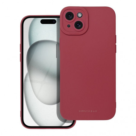 Apple iPhone 15 Plus Case Roar Luna Monochrome, Stylish, An aesthetic accessory  Red