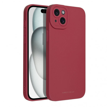 Apple iPhone 15 Plus Case Roar Luna Monochrome, Stylish, An aesthetic accessory  Red 