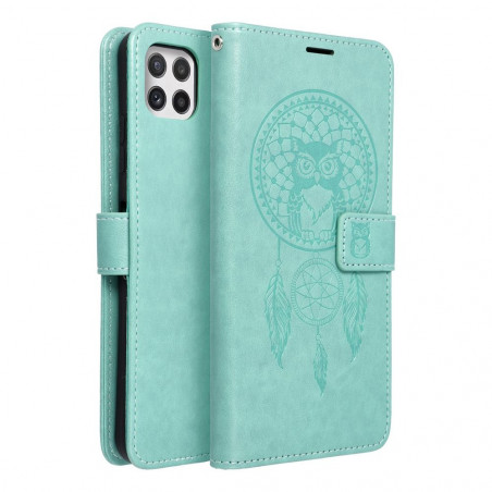 Samsung Galaxy A22 5G Wallet Cases MEZZO Book Dreamcatcher Green