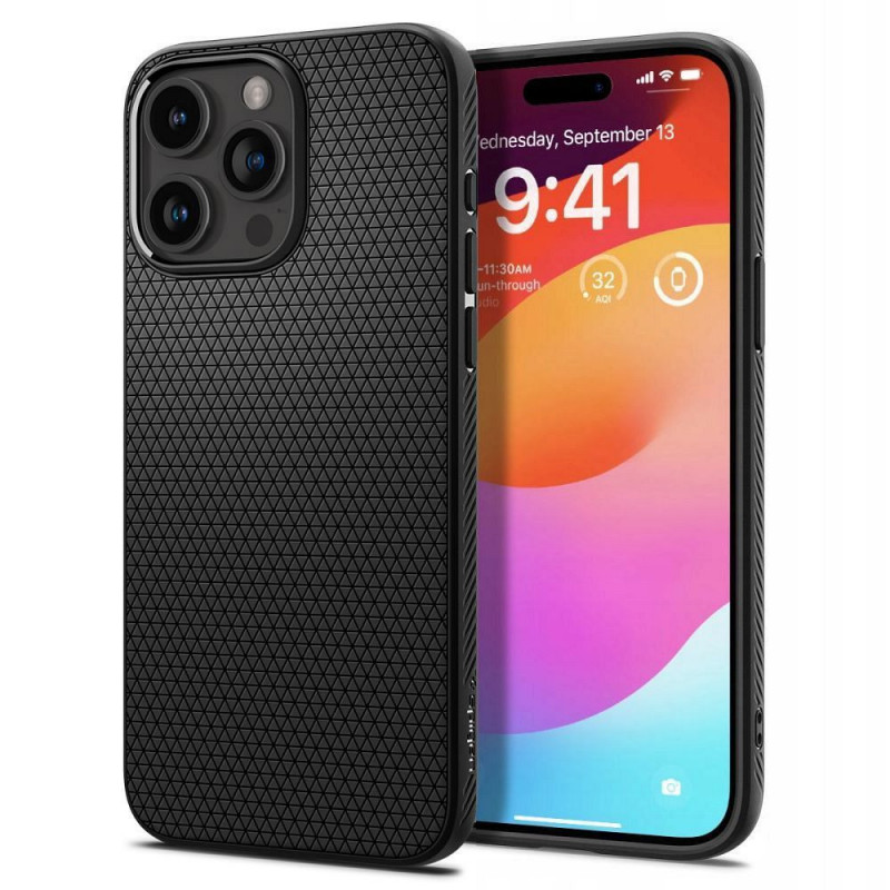 Apple iPhone 15 Pro Case Spigen  Liquid Air Matte black 