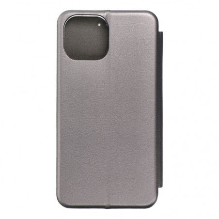 Apple iPhone 15 Wallet Cases Book Elegance Elegant  Grey 