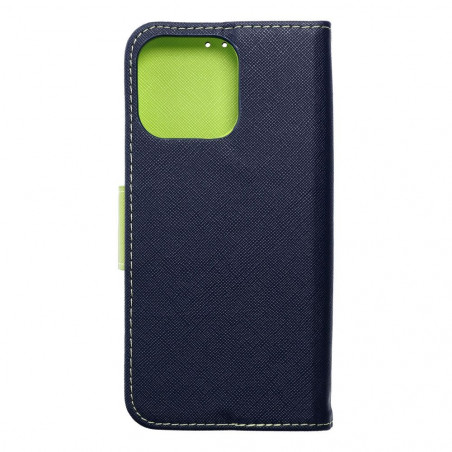 Apple iPhone 15 Pro Max Wallet Cases Fancy Book Navy / Lime 