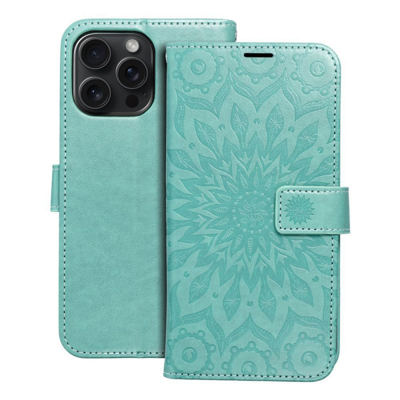 Apple iPhone 15 Pro Max Wallet Cases MEZZO Book Mandala  Green 