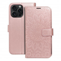 Apple iPhone 15 Pro Max Wallet Cases MEZZO Book Mandala  Rose gold 