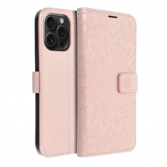 Apple iPhone 15 Pro Max Wallet Cases MEZZO Book Mandala  Rose gold