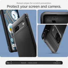 Google Pixel 7a Case Spigen Rugged Armor Carbon Fibre, Elegant  Matte black 