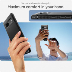 Google Pixel 7a Case Spigen Armor Carbon Fibre, Elegant  Black