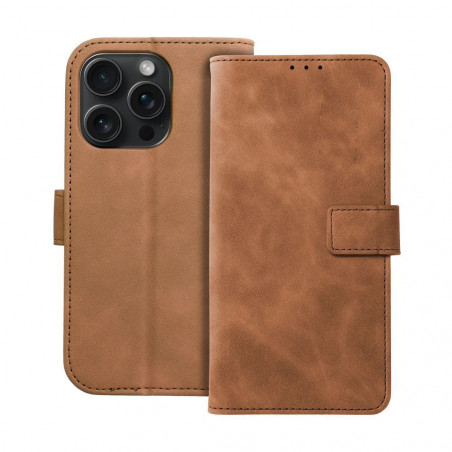 Apple iPhone 15 Pro Wallet Cases TENDER Book Brown