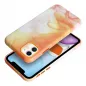 Apple iPhone 11 Case Leather Mag Cover Elegant  MagSAFE  Orange splash 