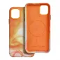 Apple iPhone 11 Case Leather Mag Cover Elegant  MagSAFE  Orange splash 