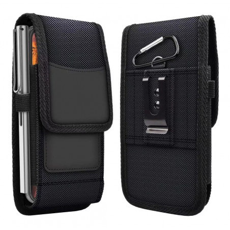 Apple iPhone 12 Pro Univerzálne puzdro, Flip holsters Vertical Belt Holster OXFORD Black