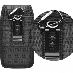 Samsung Galaxy S21 Ultra 5G Univerzálne puzdro, Flip holsters Vertical Belt Holster OXFORD Black 