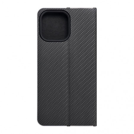 Apple iPhone 14 Pro Max Wallet Cases LUNA Book Carbon Carbon Fibre, Elegant  Black 