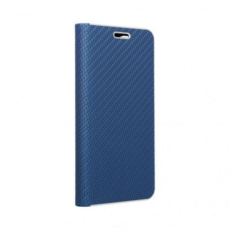 Samsung Galaxy A03 Wallet Cases LUNA Book Carbon Carbon Fibre, Elegant  Blue 