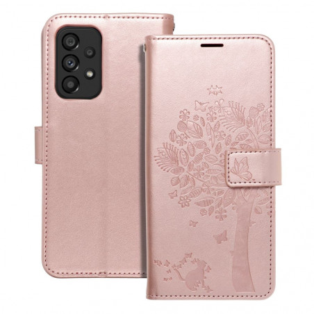 Samsung Galaxy A53 5G Wallet Cases MEZZO Book Tree  Rose gold 