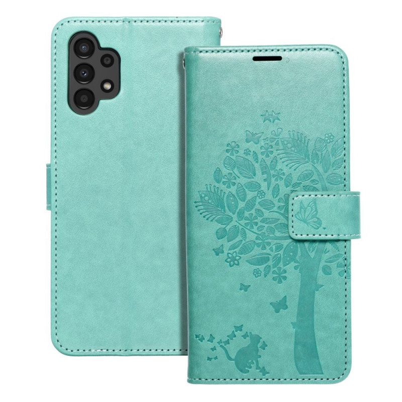 Samsung Galaxy A13 LTE Wallet Cases MEZZO Book Tree  Green 