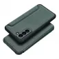 Samsung Galaxy S21 FE 5G Wallet Cases Razor Book Carbon Fibre, Carbon pattern  Dark green 