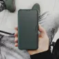 XIAOMI Redmi 9C Wallet Cases Razor Book Carbon Fibre, Carbon pattern  Dark green 