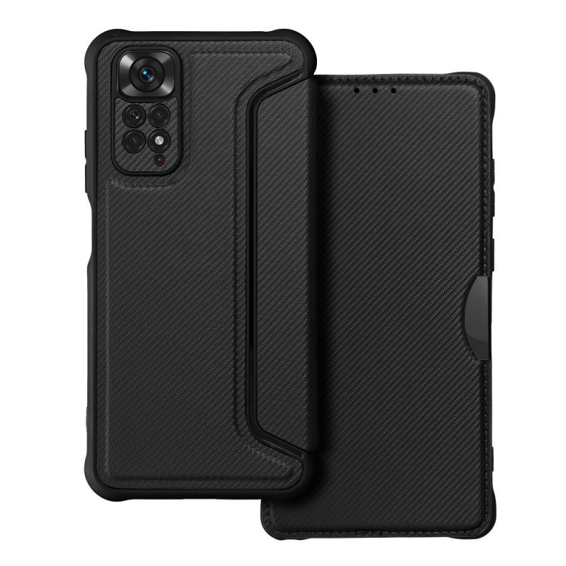 XIAOMI Redmi Note 11 Wallet Cases Razor Book Carbon Fibre, Carbon pattern  Black 