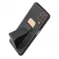 Samsung Galaxy A04s Case LEATHER Case Kickstand Black 