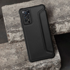 XIAOMI Redmi 9C Wallet Cases Razor Book Carbon Fibre, Carbon pattern  Black 