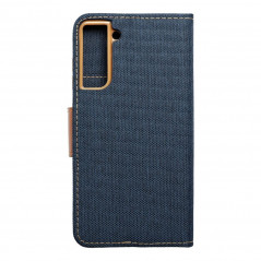 Samsung Galaxy S21 FE 5G Wallet Cases CANVAS Book Navy blue 