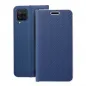 Samsung Galaxy A12 Wallet Cases LUNA Book Carbon Carbon Fibre, Elegant  Blue 